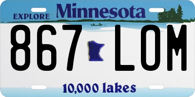 MN license plate 867LOM