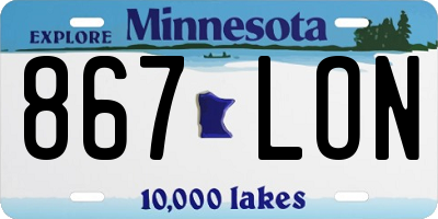MN license plate 867LON