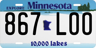 MN license plate 867LOO