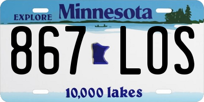 MN license plate 867LOS