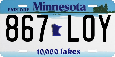 MN license plate 867LOY