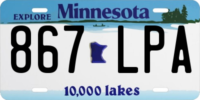 MN license plate 867LPA