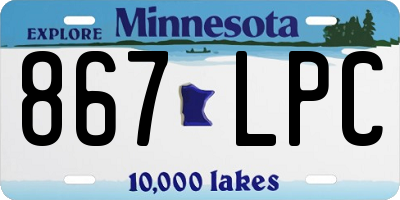 MN license plate 867LPC