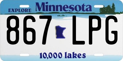 MN license plate 867LPG