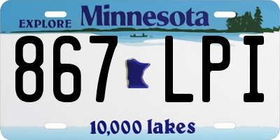 MN license plate 867LPI