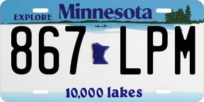 MN license plate 867LPM