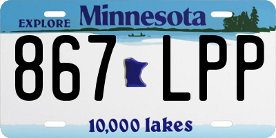 MN license plate 867LPP
