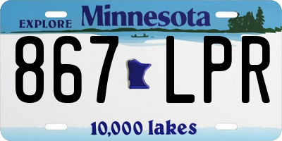 MN license plate 867LPR