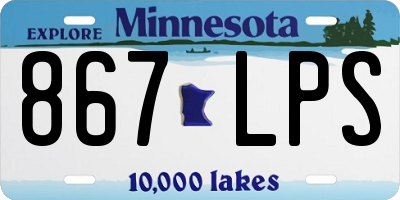 MN license plate 867LPS