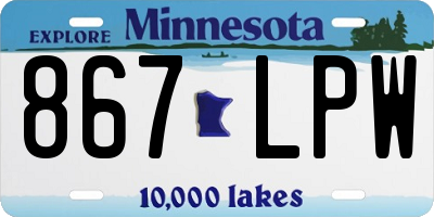 MN license plate 867LPW