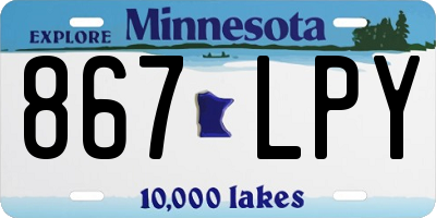 MN license plate 867LPY