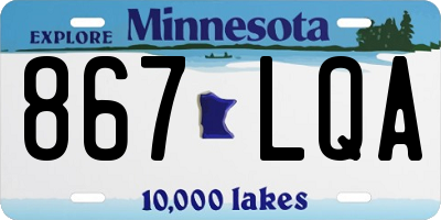 MN license plate 867LQA