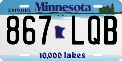 MN license plate 867LQB