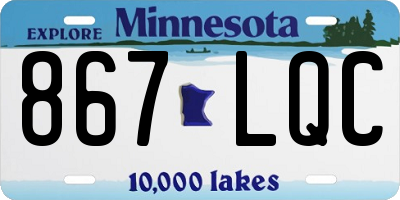 MN license plate 867LQC