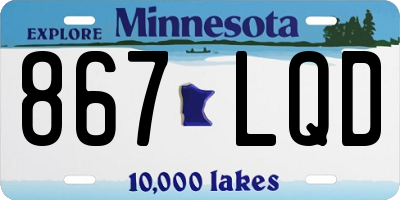 MN license plate 867LQD