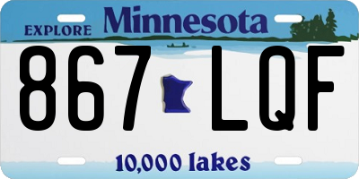 MN license plate 867LQF
