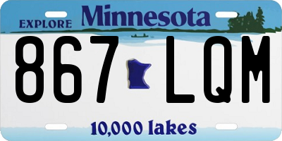 MN license plate 867LQM