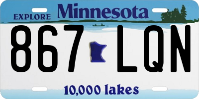 MN license plate 867LQN