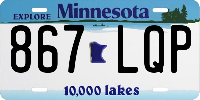 MN license plate 867LQP