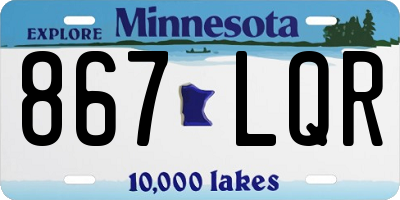 MN license plate 867LQR