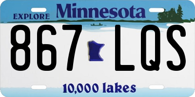 MN license plate 867LQS