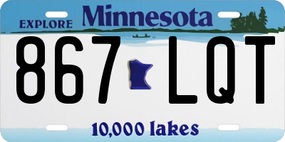 MN license plate 867LQT