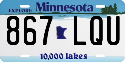 MN license plate 867LQU