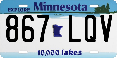 MN license plate 867LQV