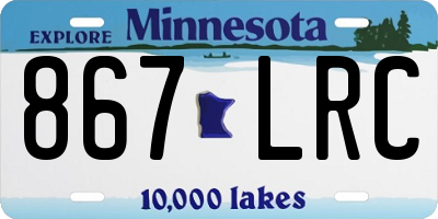 MN license plate 867LRC