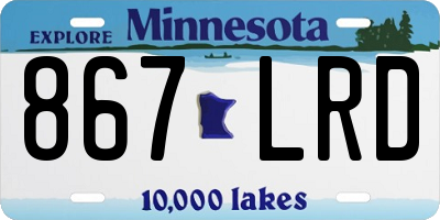 MN license plate 867LRD