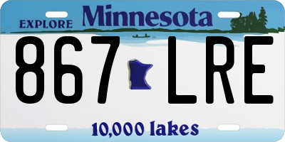 MN license plate 867LRE