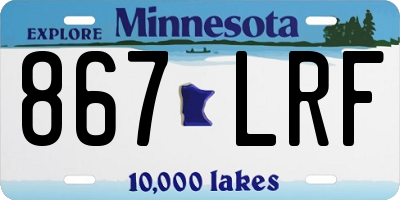 MN license plate 867LRF
