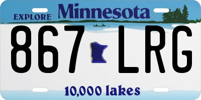 MN license plate 867LRG