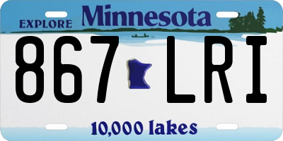 MN license plate 867LRI