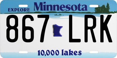 MN license plate 867LRK