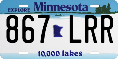 MN license plate 867LRR