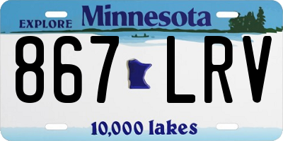 MN license plate 867LRV