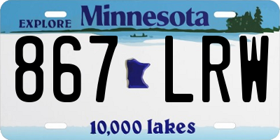 MN license plate 867LRW