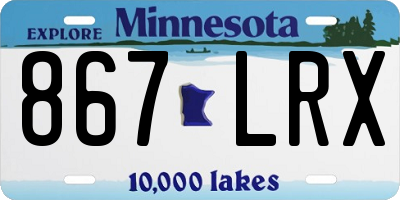 MN license plate 867LRX