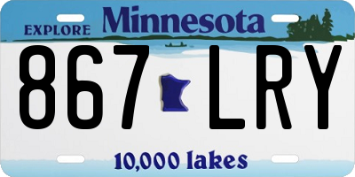 MN license plate 867LRY
