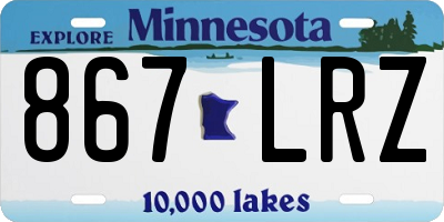 MN license plate 867LRZ