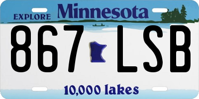 MN license plate 867LSB