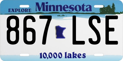 MN license plate 867LSE