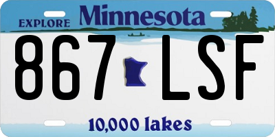 MN license plate 867LSF