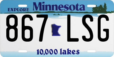 MN license plate 867LSG
