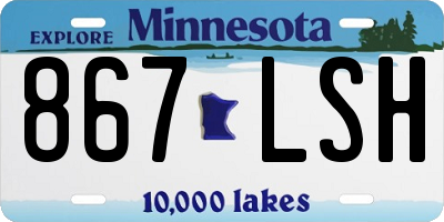 MN license plate 867LSH