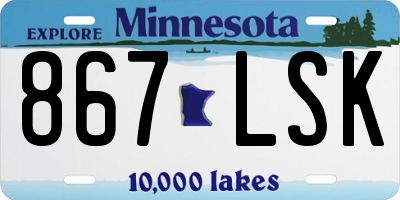 MN license plate 867LSK