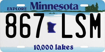 MN license plate 867LSM