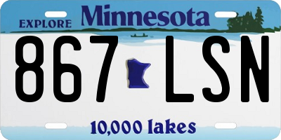 MN license plate 867LSN