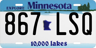 MN license plate 867LSQ